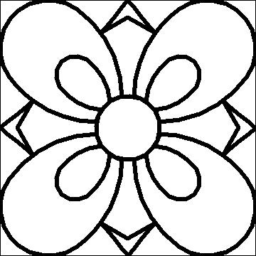 (image for) Dear Jane Points and Petals Block-L04518* - Click Image to Close